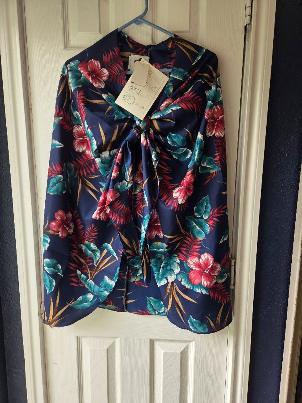 Hilo Hattie Pareau Convertible Dress Cover Up Tropical Floral One Size short NWT